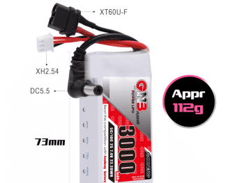 GAONENG-GNB-2S-7.4V-3000mAh-5C-LiPo-Battery-DC5.5-XT60-for-Fat-Shark-HDO-DJI-Goggle