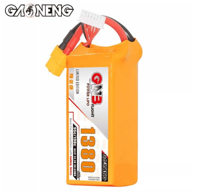 GAONENG-GNB-6S-22.2V-1380mAh-95C-XT60-LiPo-Battery