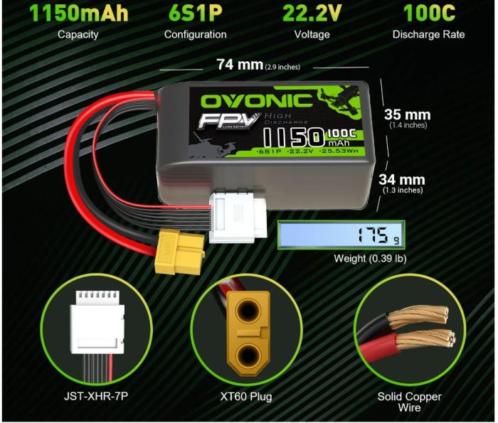 OVONIC-100C-6S-1150-mAh