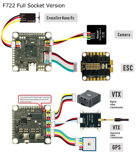 Stack 9IMOD F722 ESC 55A 3-6S 7 Stack-9IMOD-F722-ESC-60A-3-6S