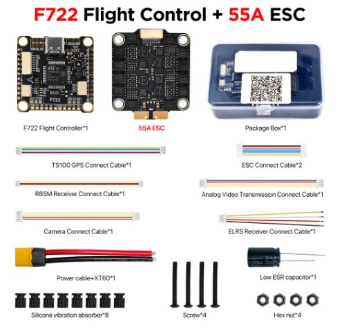 Stack 9IMOD F722 ESC 55A 3-6S 4 Stack-9IMOD-F722-ESC-60A-3-6S