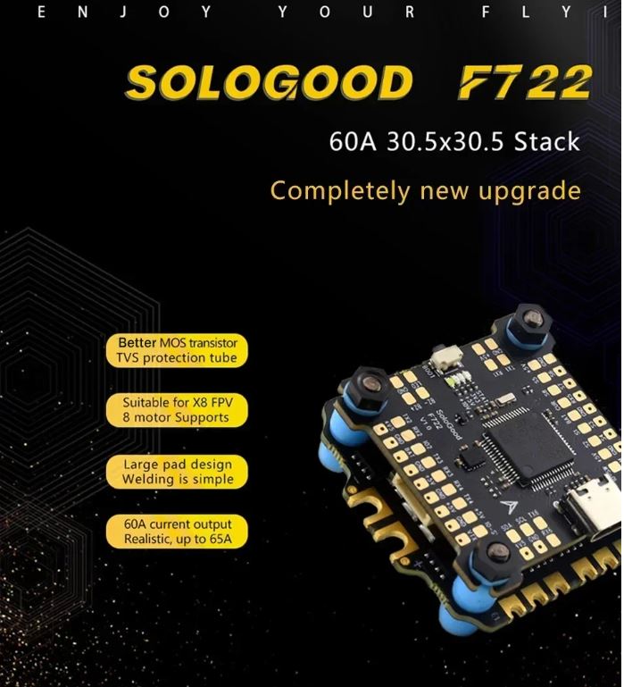 Stack SoloGood F722 60A 4 Stack-SoloGood-F722-60A