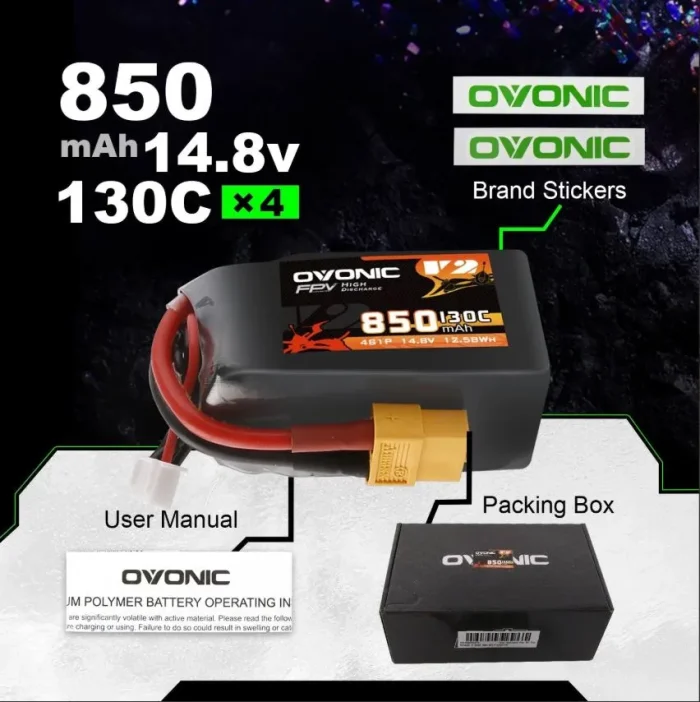Batería Ovonic 4S 850mAh 130C Bateria-Ovonic-4S-850mAh-130C