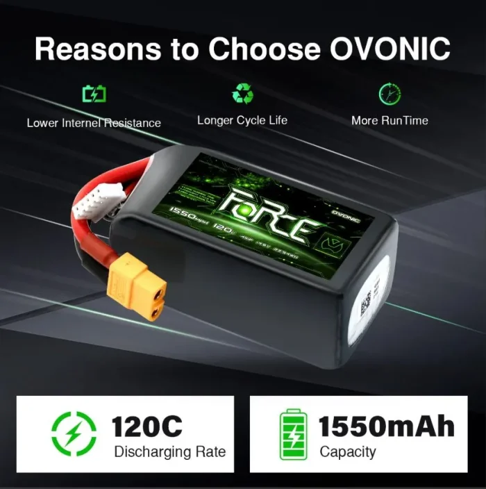 Batería Ovonic Force 4S 1550mAh 120C Bateria-Ovonic-Force-4S-1550mAh-120C